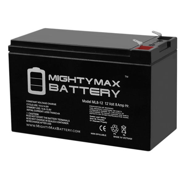 Mighty Max Battery 12V 8AH SLA Replacement for Interstate Battery BSL1075 ML8-12133325
